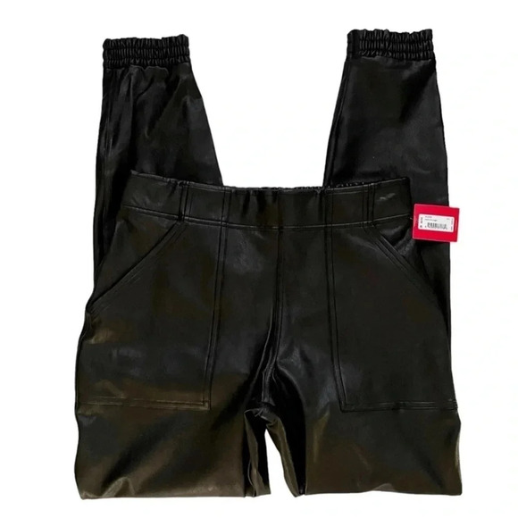 NWT Spanx Leather Like Jogger Pants - Picture 2 of 5